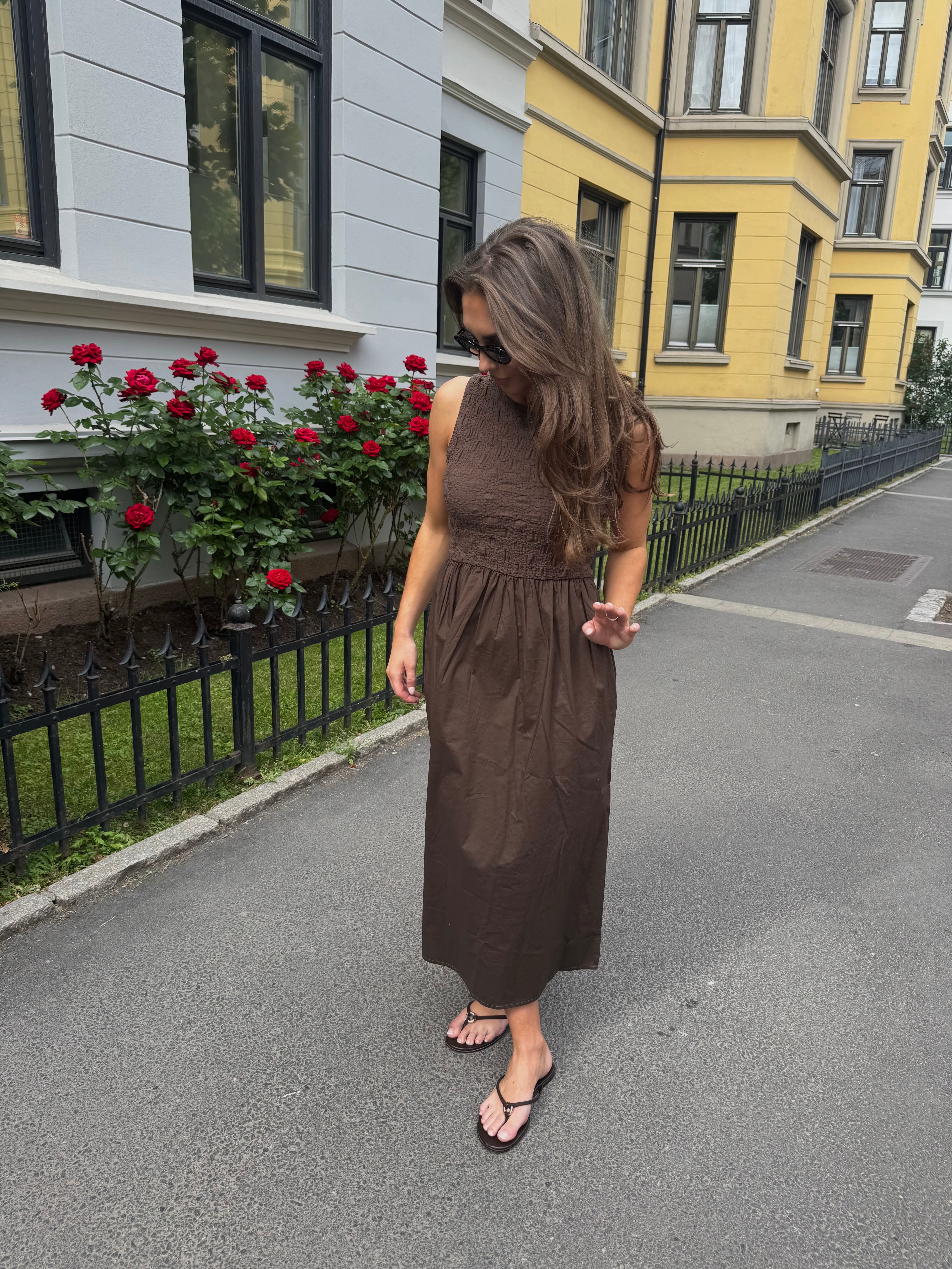 VICARLA Midi Dress - Slate Black